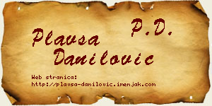 Plavša Danilović vizit kartica